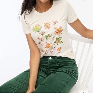 NEW! J. Crew Collector Tee with Botanical Print